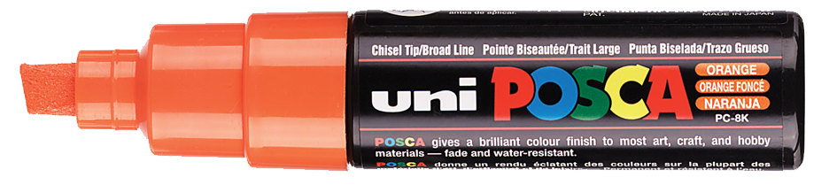 Marqueur à pigment POSCA PC-8K, orange foncé