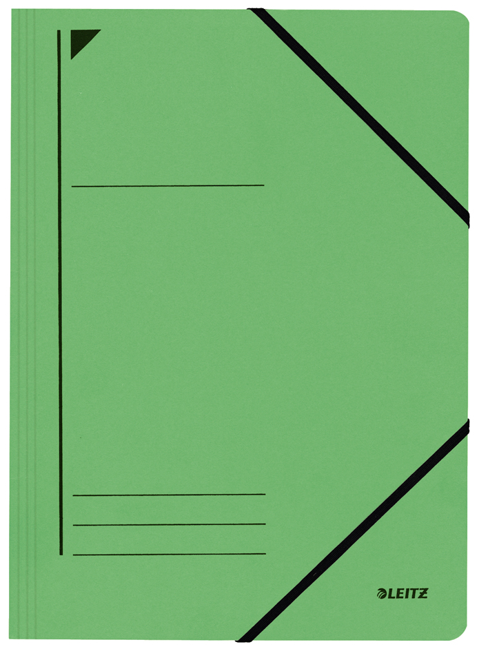 LEITZ Chemise à élastique, format A4, carton, vert