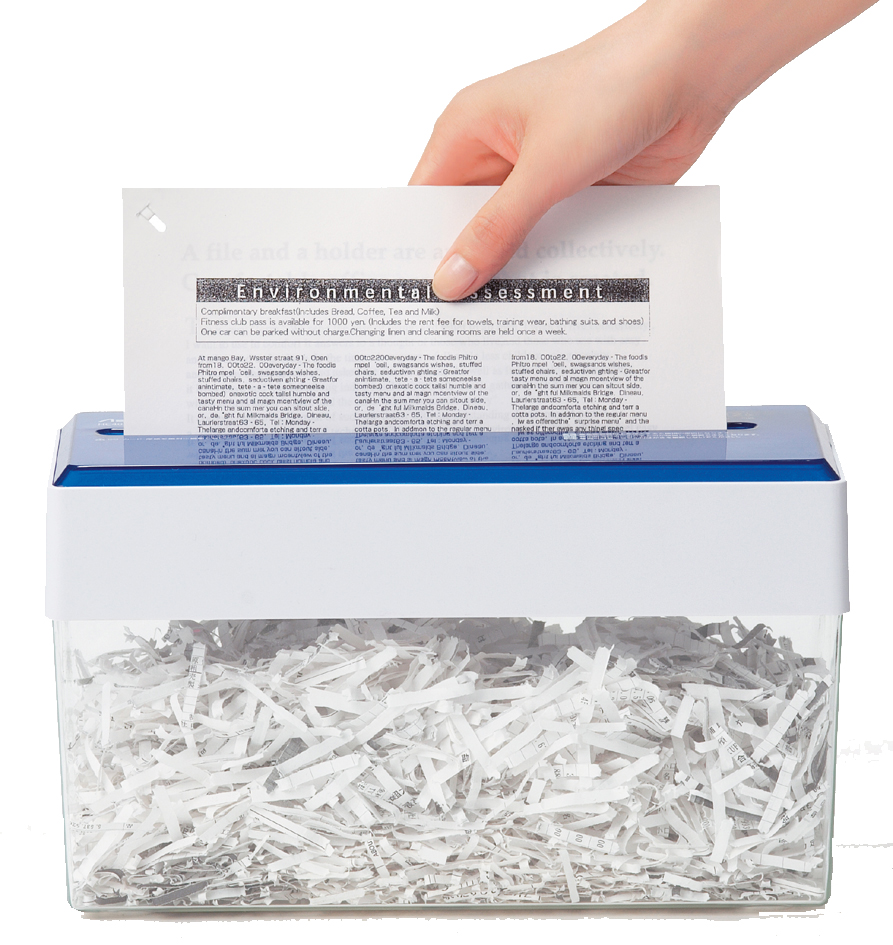 Visuel de référence: Pas de métal dans le destructeur de documents