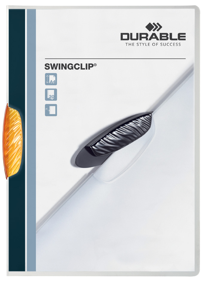 DURABLE Chemise à clip SWINGCLIP, A4, clip assorti