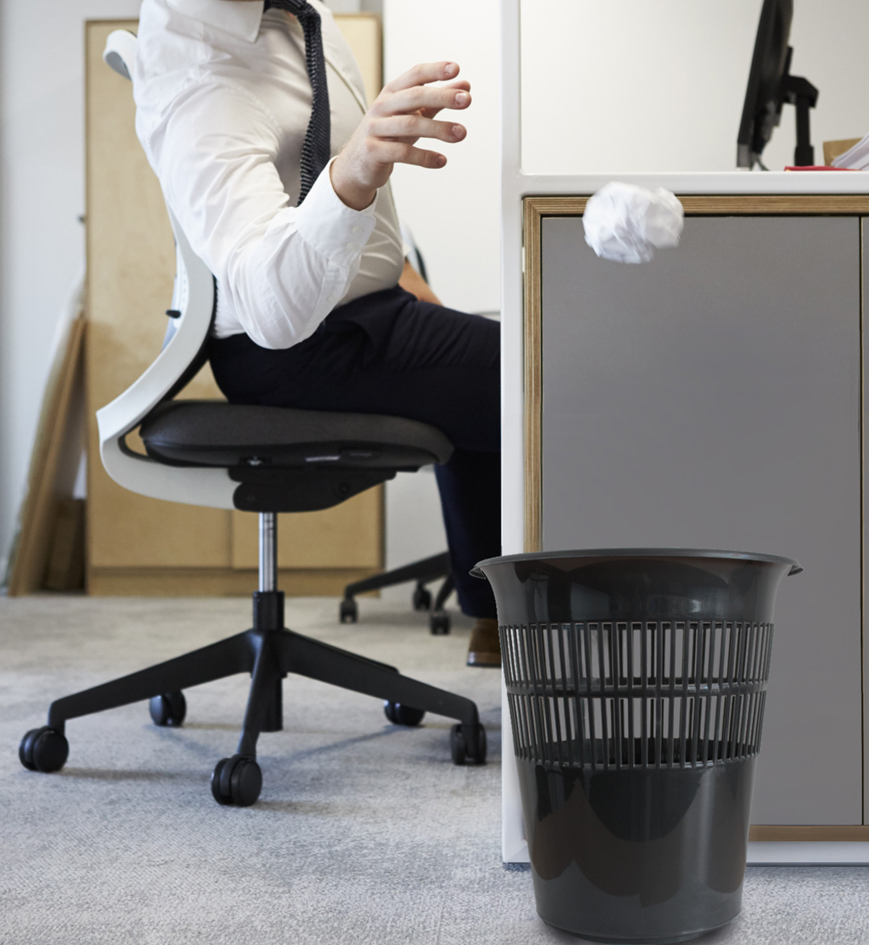 Corbeilles à papier, rond, plastique