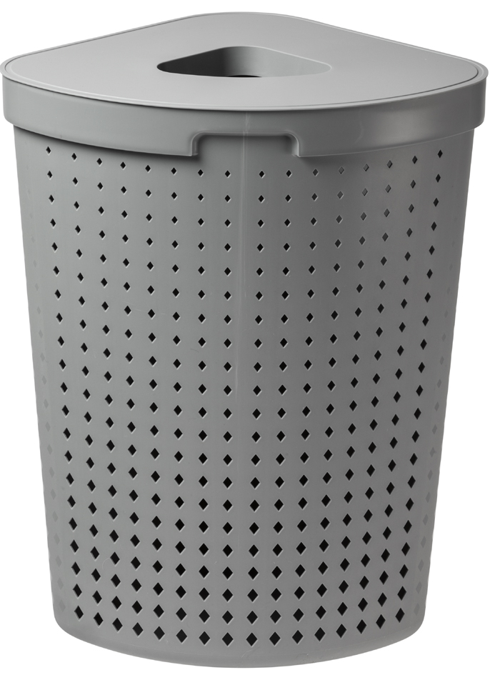 NHG Panier à linge SEOUL, 62 litres, triangulaire, gris