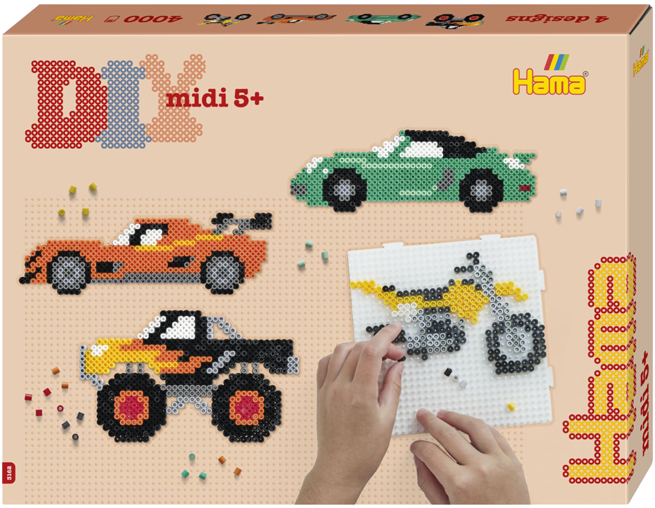 Hama Perles à repasser midi 'Véhicules', coffret cadeau