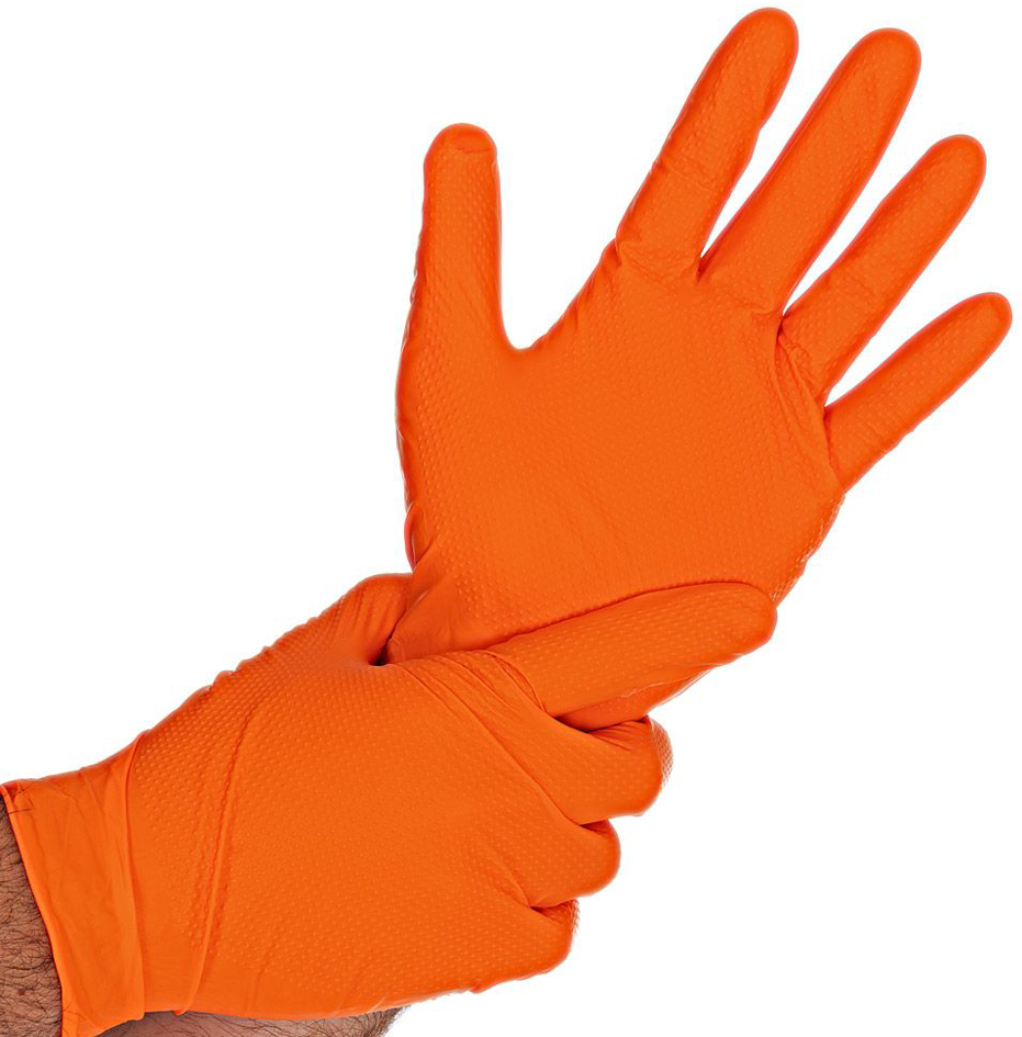 HYGOSTAR Gant en nitrile DIAMOND GRIP, L, noir