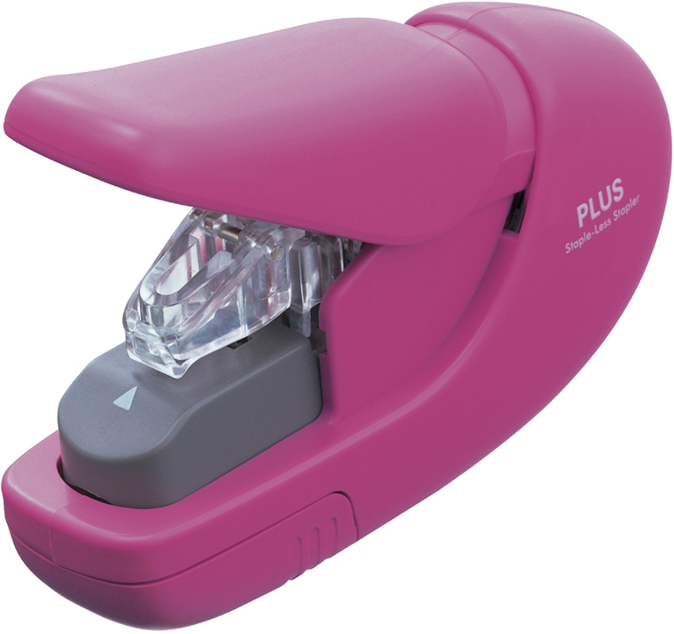 PLUS JAPAN Agrafeuse sans agrafe SL-106AB, rose