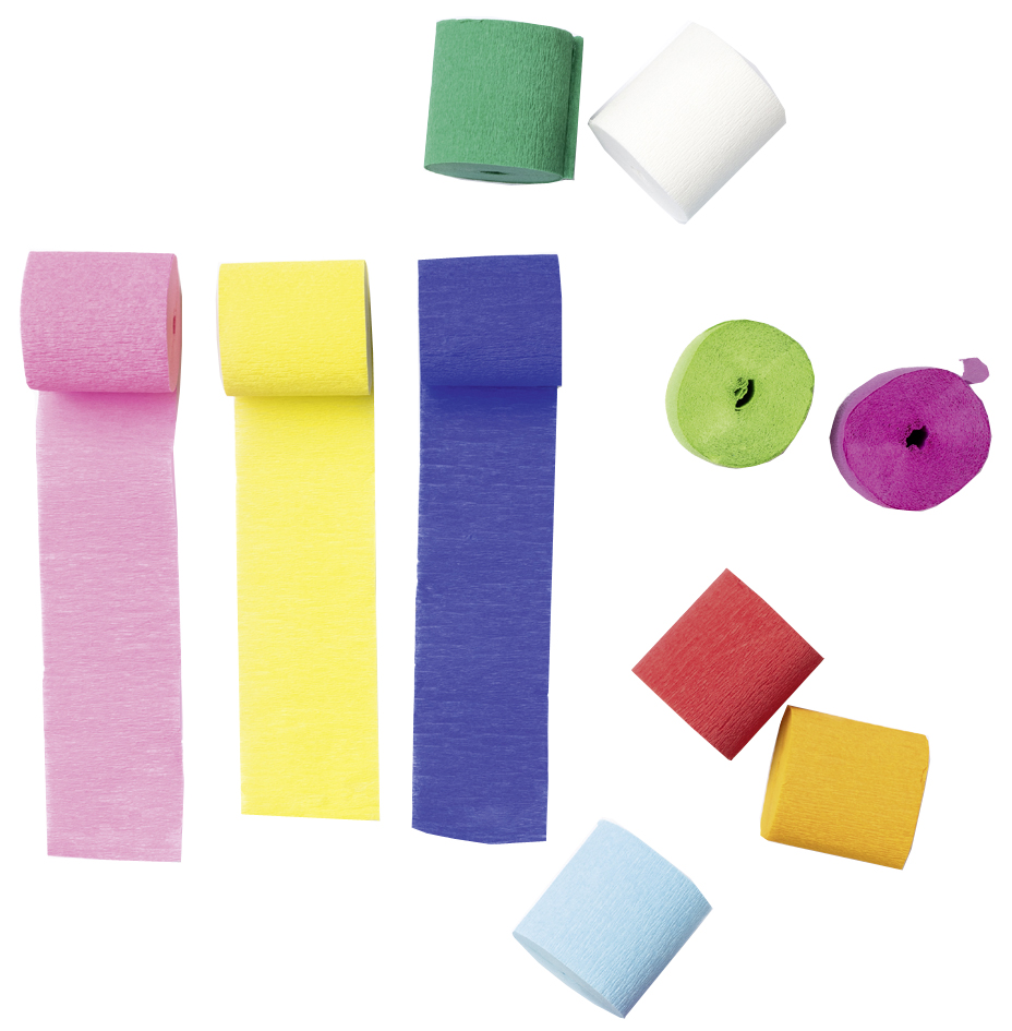 Banderolles de papier crépon
