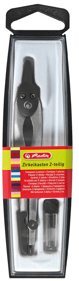 herlitz Boîte de compas 2 pièces, assorti