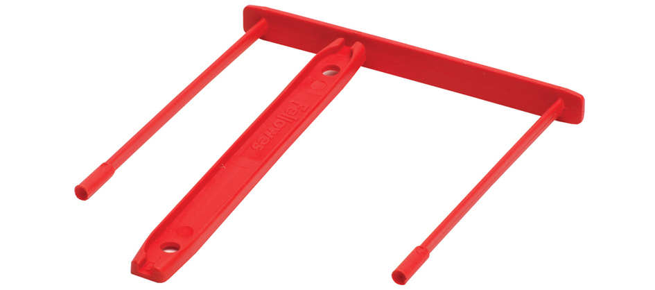 Fellowes Clip de fixation pour archives Bankers Box, rouge