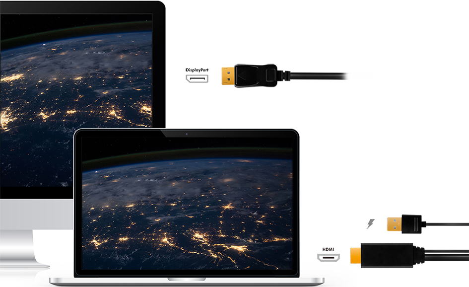 LogiLink Câble HDMI, connecteur HDMI-A + USB-A - DisplayPort