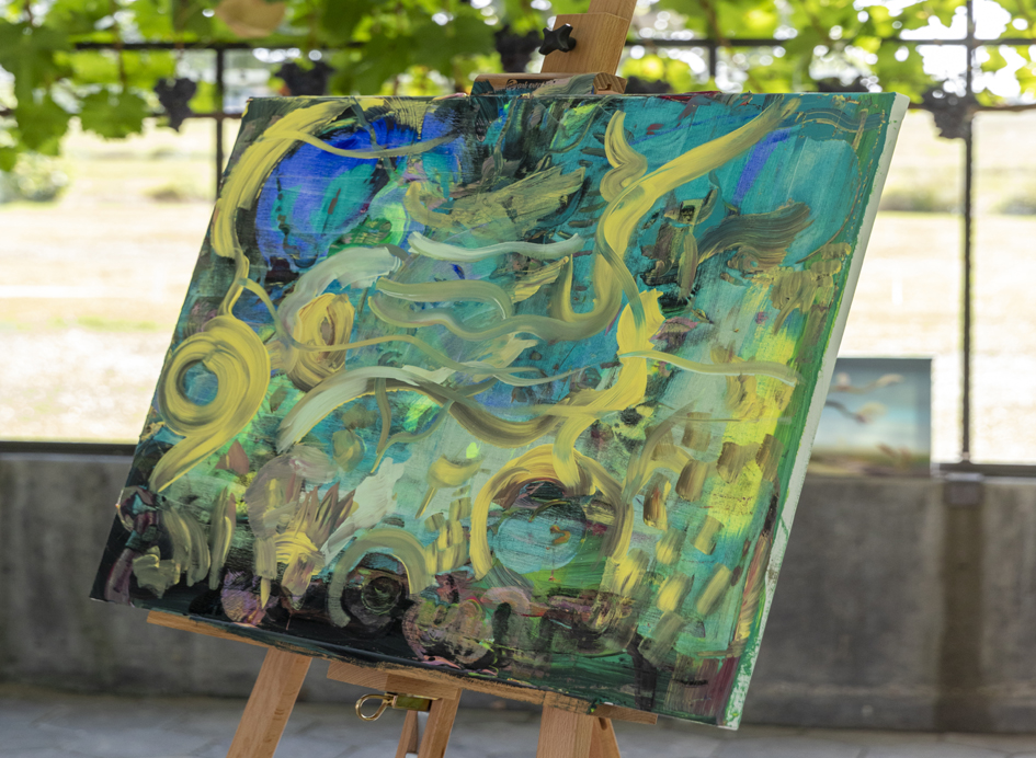 Peintures acryliques, bouteille