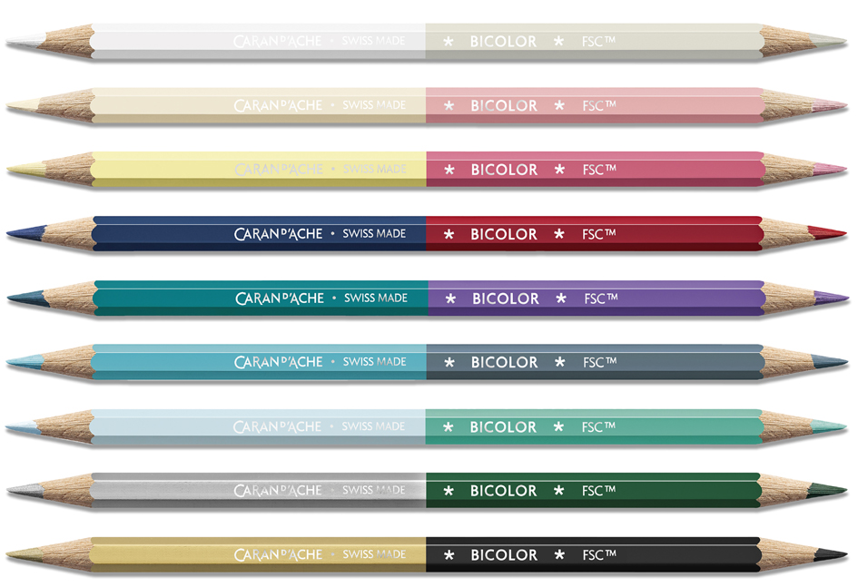 Crayons de couleur BICOLOR ALPINE FROST, couleurs