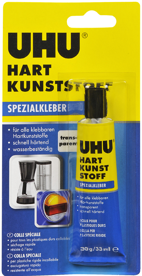 UHU colle spéciale' HART KUNSTSTOFF', plastique dur, 30 g