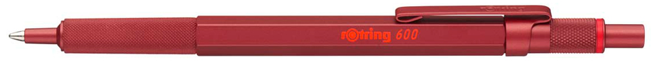 Stylo à bille rétractable 600, rouge métallique
