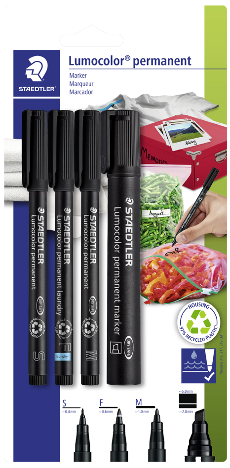 STAEDTLER Set de marqueurs permanents Lumocolor,sous blister