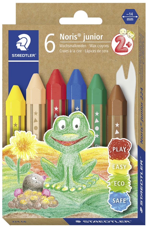 STAEDTLER Craie à la cire Noris junior, étui carton de 6