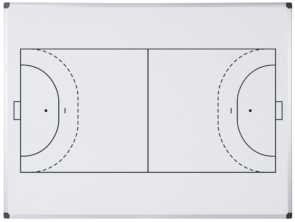 Visuel de référence : tableau blanc mural terrain de handball