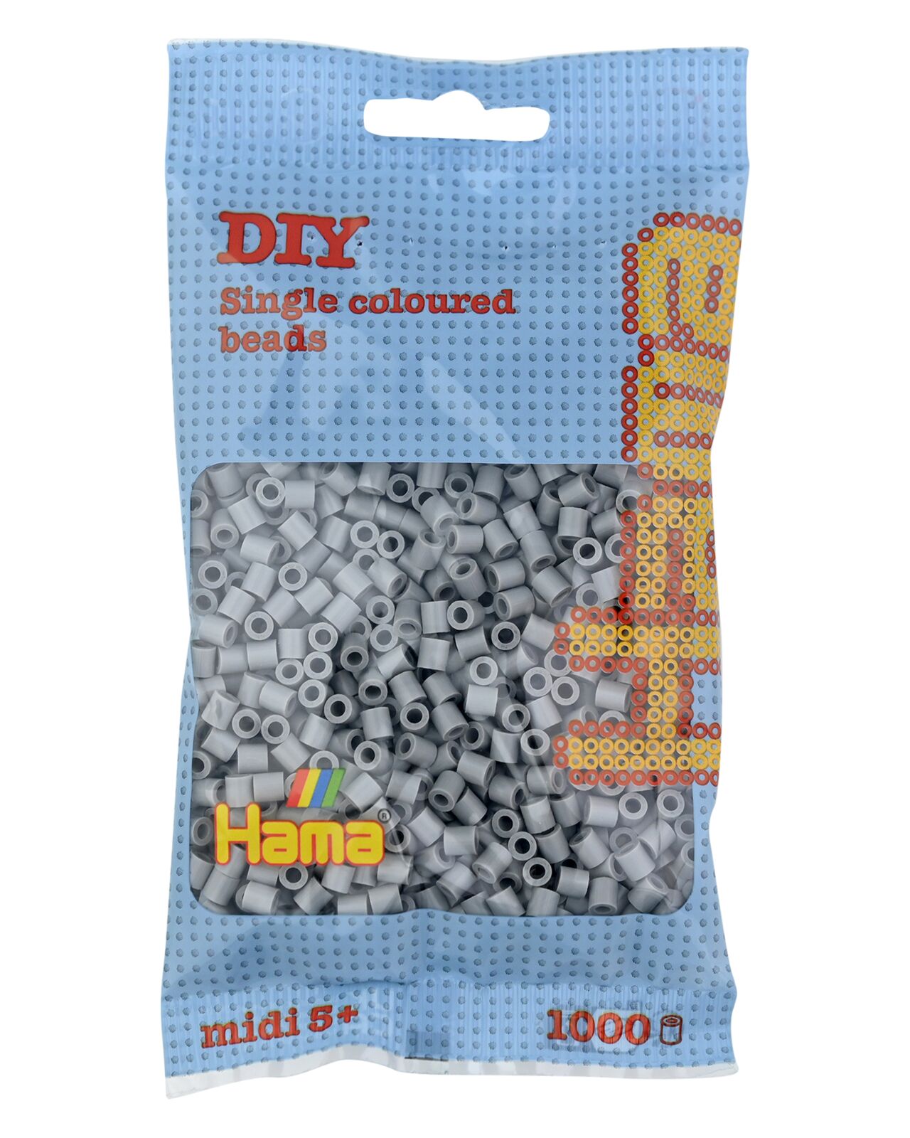 Hama Perles à repasser midi, dans un sachet, gris