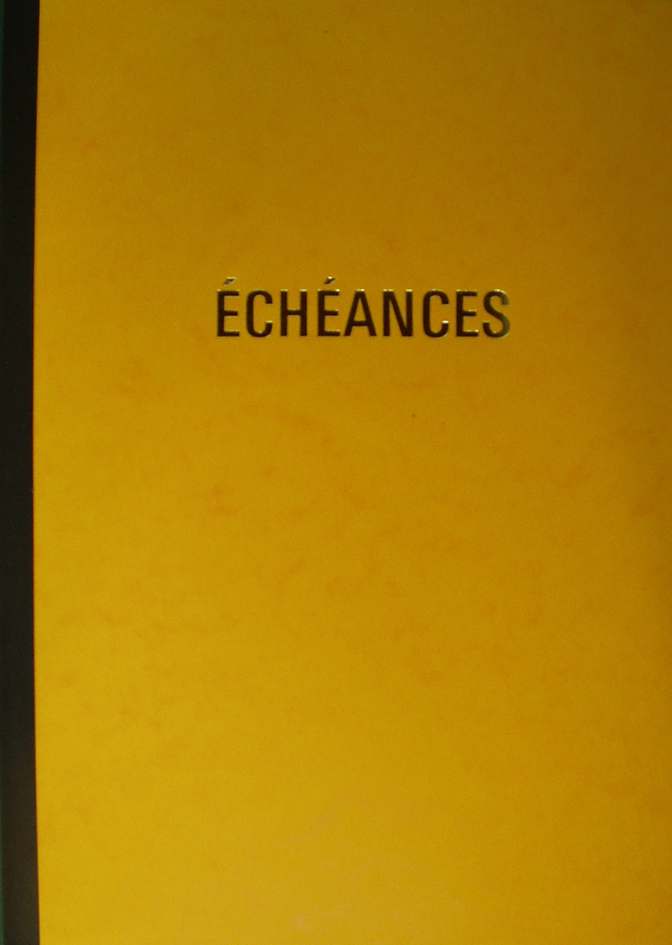 ELVE Cahier piqûre 'Echéances', 217 x 170 mm vertical