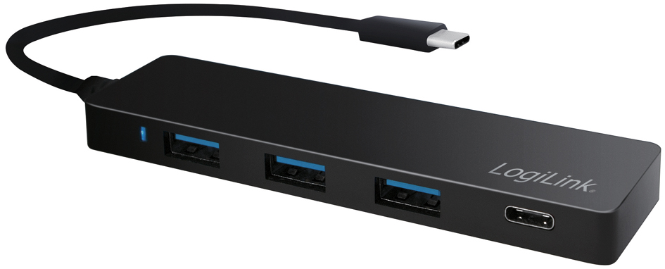 Hub USB 3.0 plat avec connecteur USB-C 3.1 Gen1, 4 ports