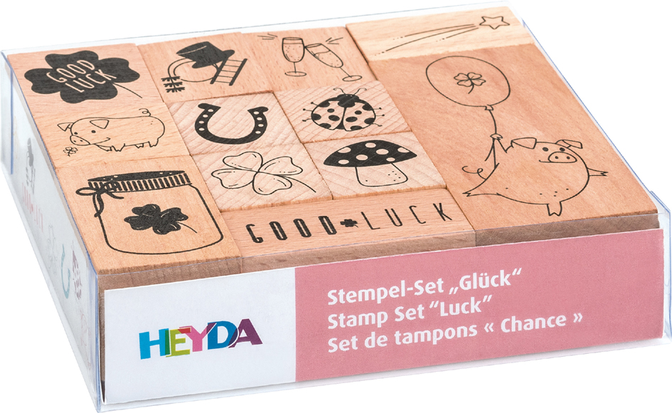 HEYDA Set de tampons 'Chance', dans une boîte transparente