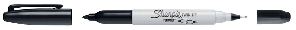 Sharpie Marqueur permanent 'TWIN TIP', noir