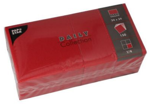 PAPSTAR Serviette cocktail, 240 x 240 mm, 3 couches,bordeaux