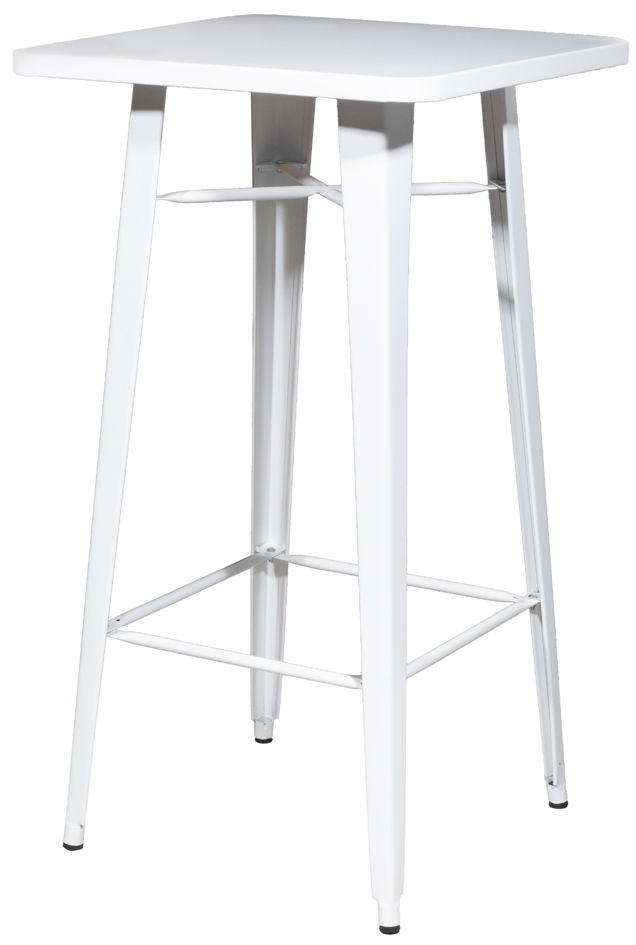 PAPERFLOW Table haute d'extérieur URBAN, 600 x 600 mm, blanc