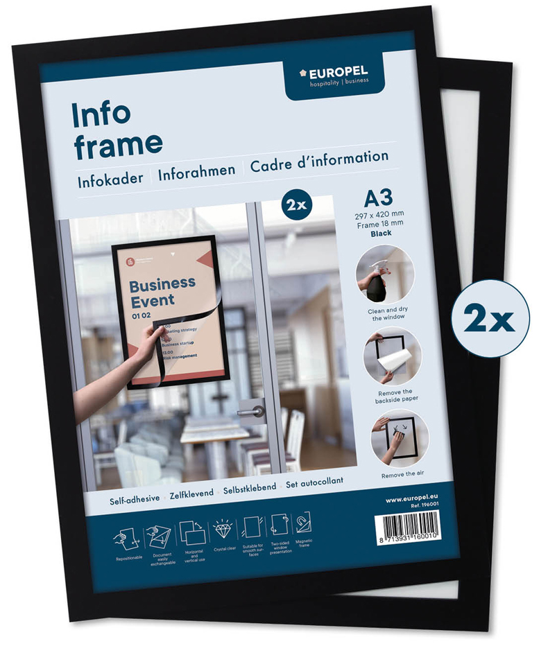 Cadres d'informations, A3 auto-adhésif