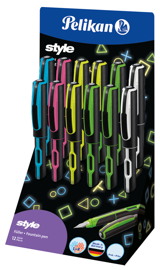 Pelikan Stylo plume style 'Neon', présentoir de comptoir