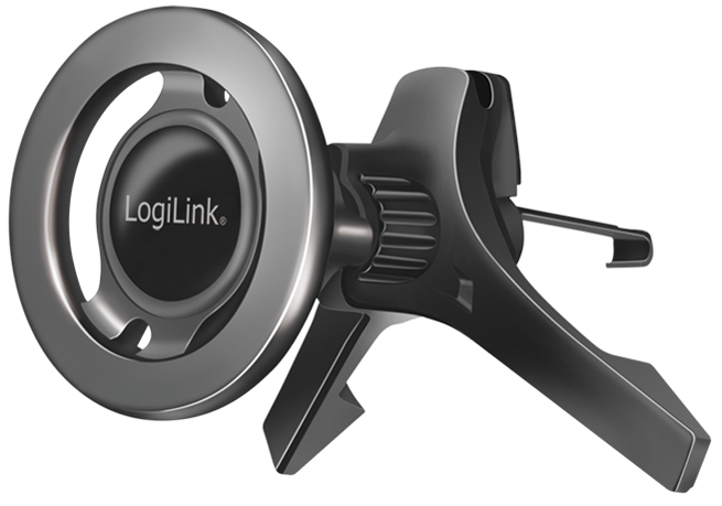 LogiLink Support magnétique 3 points pour smartphone, noir