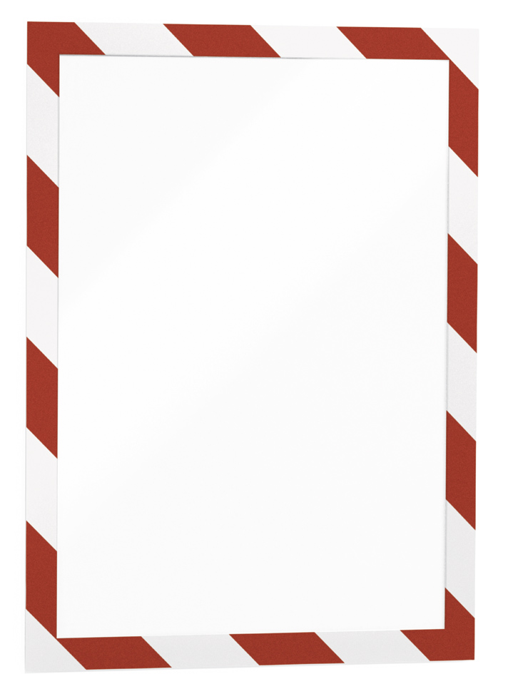 Cadre d'affichage magnétique DURAFRAME SECURITY, rouge/blanc