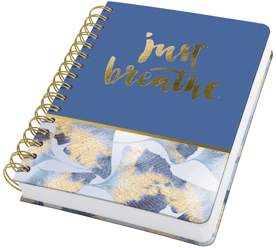 Carnet à spirale Jolie Inspire "Ginkgo Harmony", avec texte