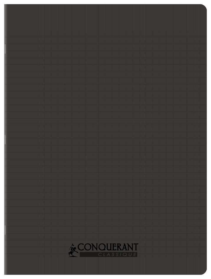 Cahier couverture Polypro, noir