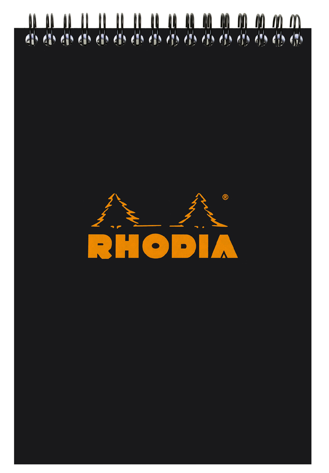 RHODIA Bloc spiralé No. 16, format A5, pointillé dot, noir