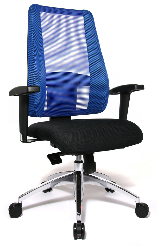 Fauteuil de bureau "Lady Sitness Deluxe", noir/bleu