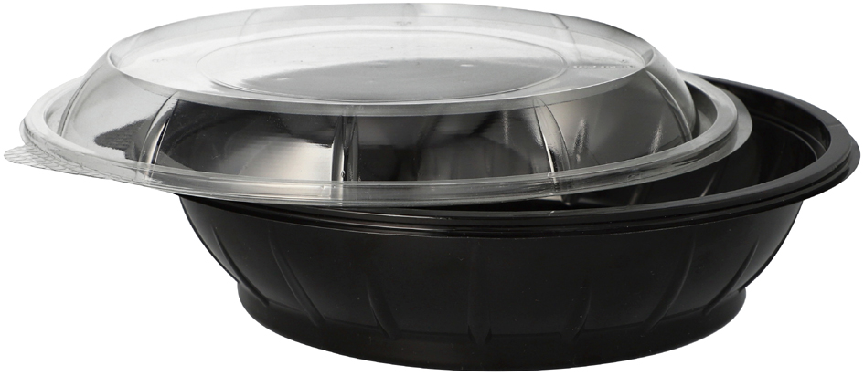 STARPAK Bol à salade avec couvercle, PET, 1.000 ml, noir