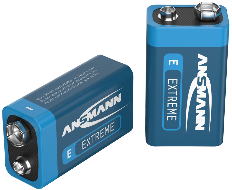 ANSMANN EXTREME LITHIUM E-bloc 9V (6AM6), 10,8V, 600 mAh