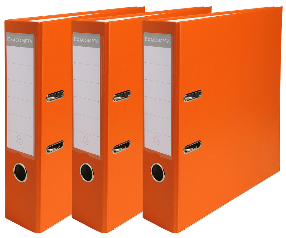 EXACOMPTA Classeur à levier Premium, A4, 80 mm, orange