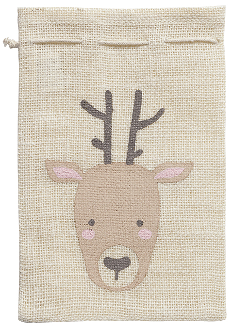 folia Sac en toile de jute 'Renne', (L)170 x (H) 250 mm