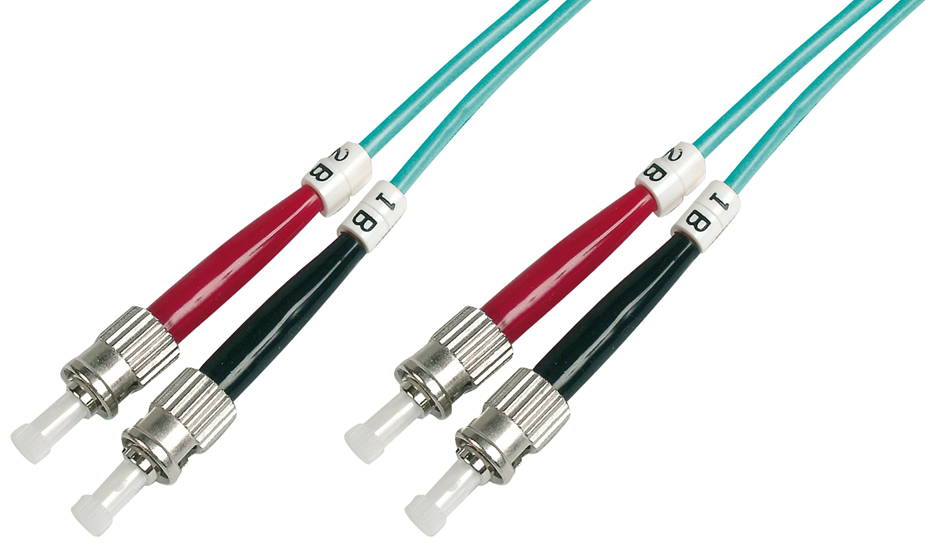 DIGITUS Câble patch à fibres optiques, 2xST - 2xST, OM3, 2m