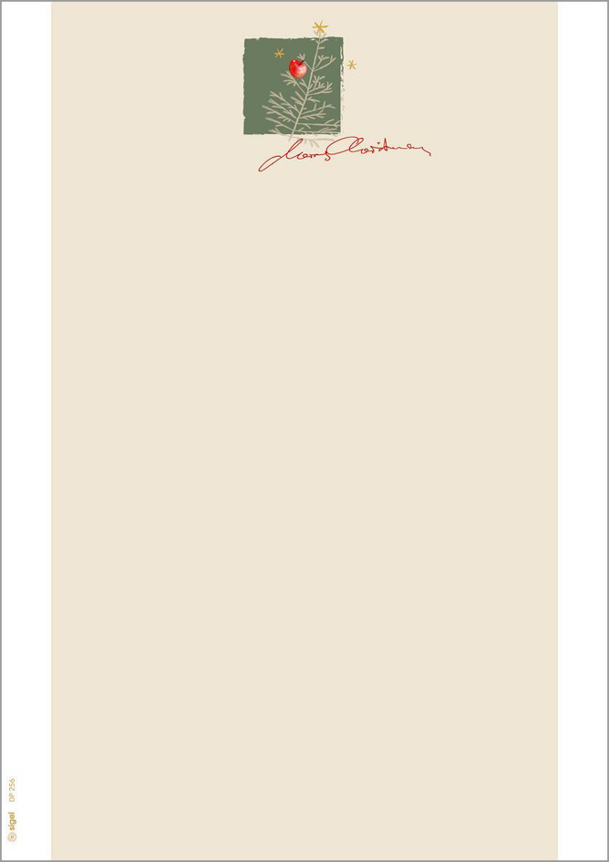 sigel Papier à motif de Noël 'Christmas with apples, A4