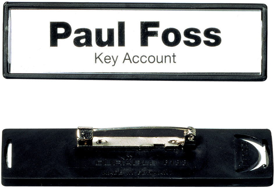 DURABLE Porte-badge Clip-Card avec épingle, 67 x 17 mm