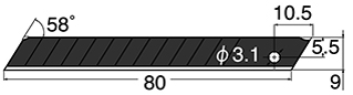 Vue détaillée lame de rechange BA-53P