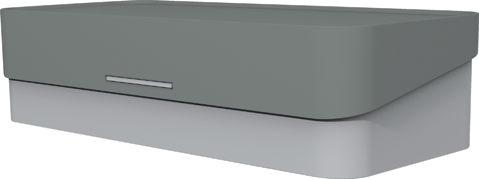 helit Organiseur de bureau portable, gris clair