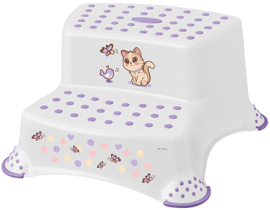 keeeper kids Marchepied 'igor cats', 2 niveaux, blanc