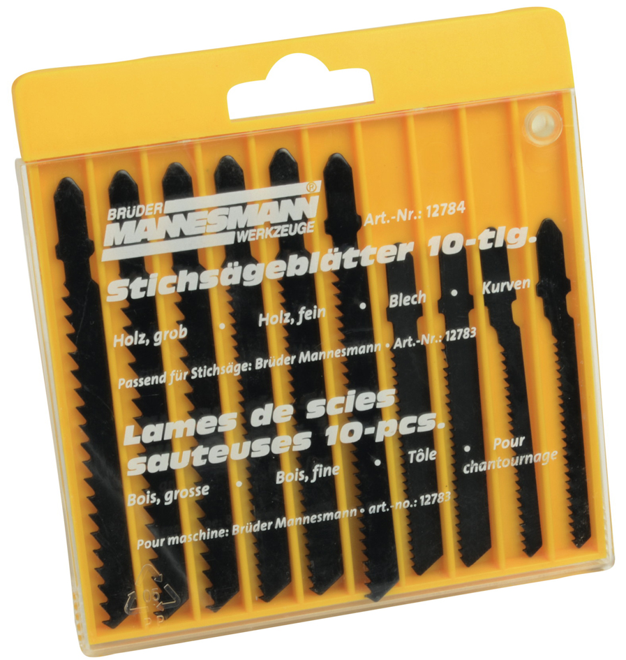BRÜDER MANNESMANN Kit de lames de scie sauteuse, 10 pièces