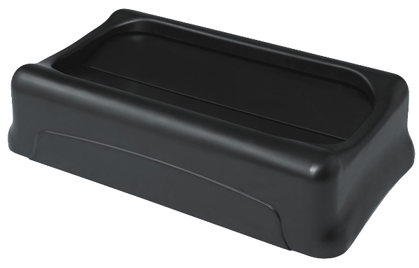 Rubbermaid Couvercle basculant Slim Jim, noir