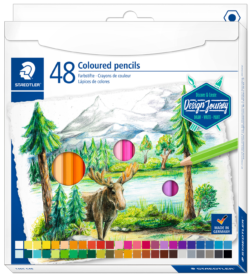 STAEDTLER Crayon couleur Design Journey, étui carton de 48