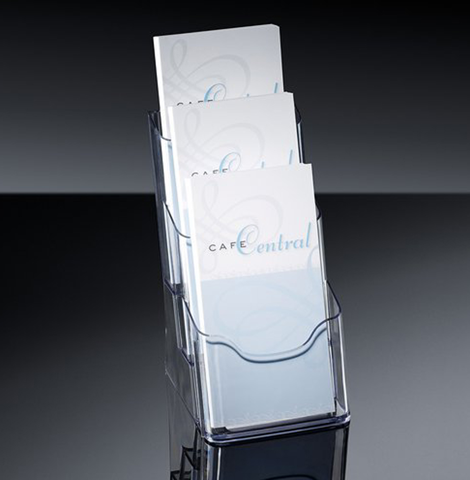 Porte-brochures de table, format DL