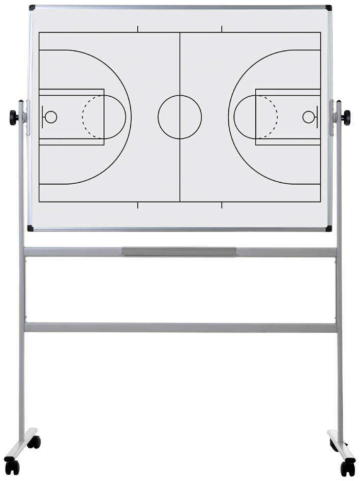 Bi-Office Tableau blanc mobile, basket, 1.200 x 900 mm